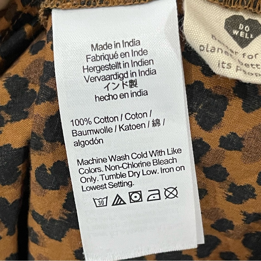 Madewell Womens Flutter Sleeve Wrap Mini Dress Size Medium Leopard Print - Picture 5 of 8